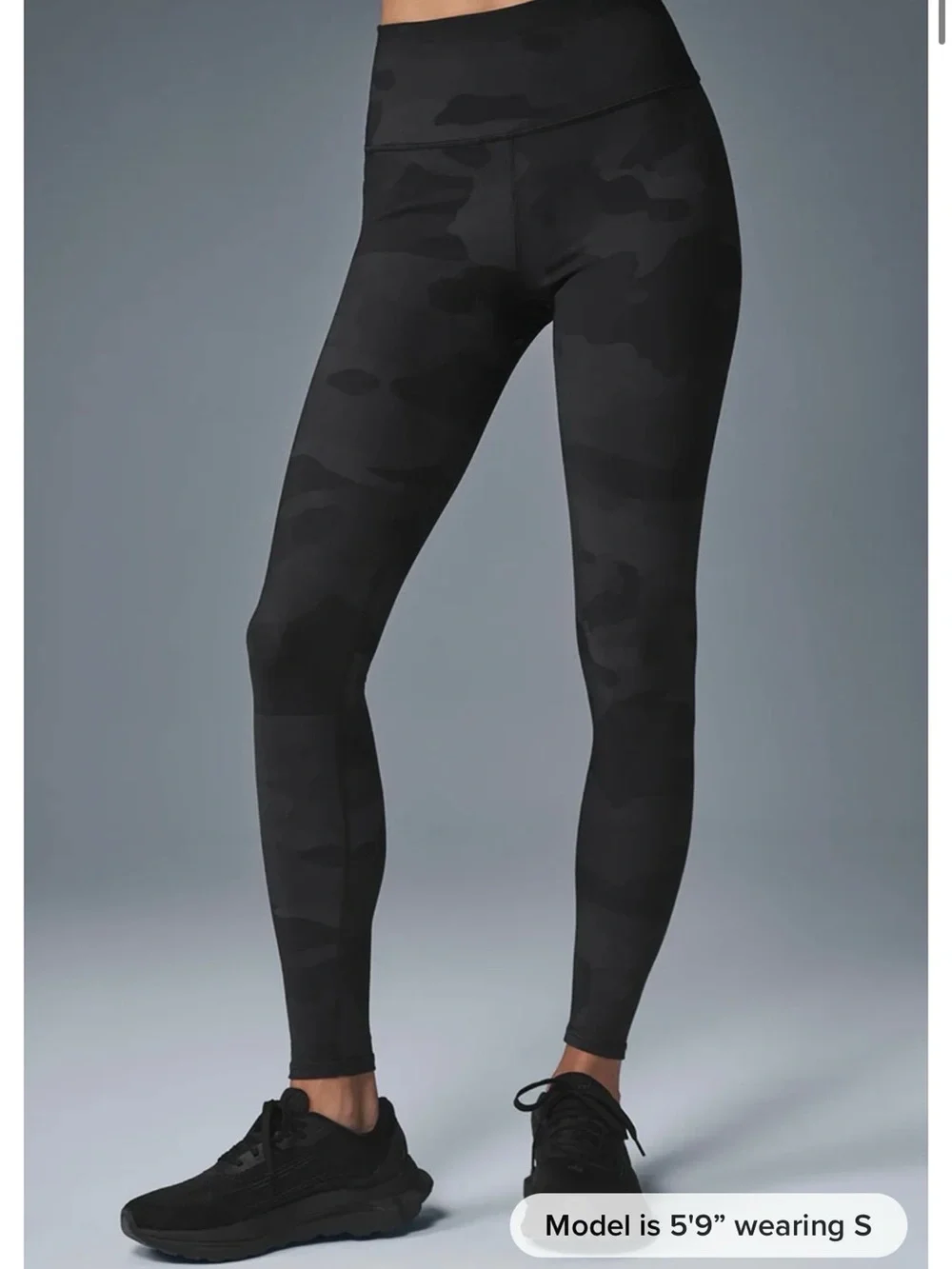 HIGH-WAIST CAMO VAPOR LEGGING - BLACK CAMOUFLAGE